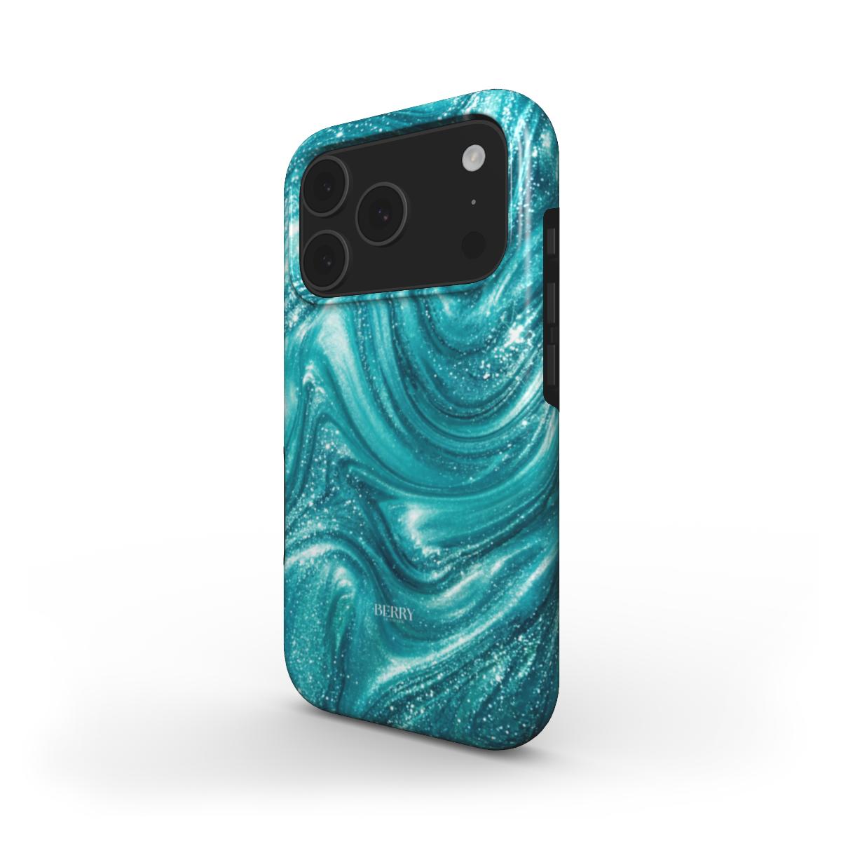 Funda para iPhone con diseño glamuroso color: azul – St. Tropez iPhone MagSafe