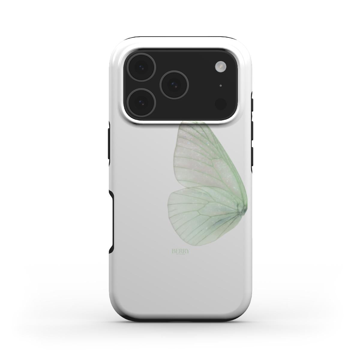 Coque pour iPhone avec design épuré couleur : vert matcha – Butterfly Dreams Matcha