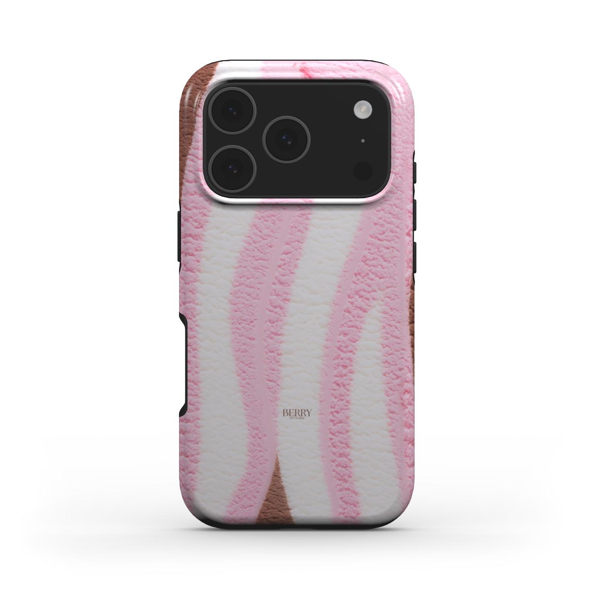 iPhone-deksel med stilrent design – Tricolore Berry