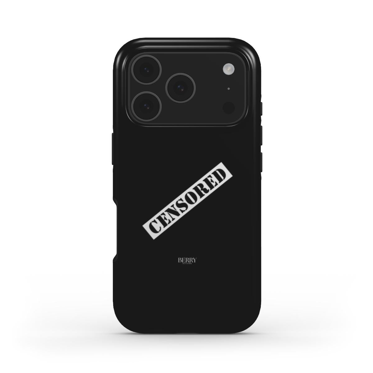 Coque pour iPhone avec design épuré couleur : rouge – Censored Midnight