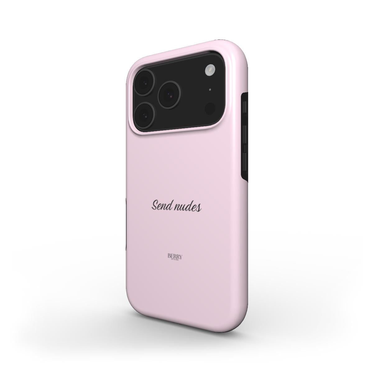 Trendy pink phone case with a sleek design featuring a feminine script, combining aesthetic and popular girly style for a beautiful, unique look.