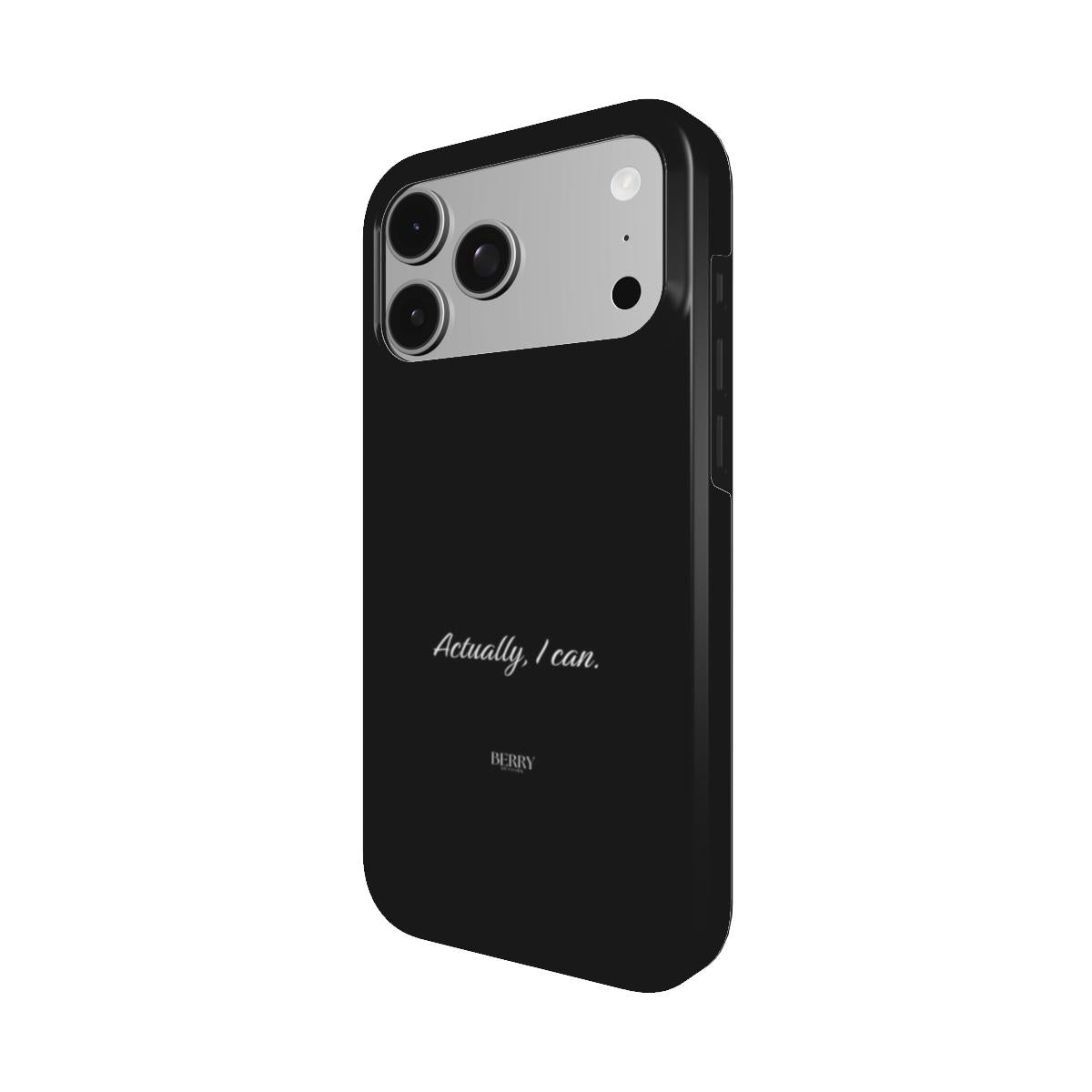 Coque pour iPhone avec design décoratif – Actually, I Can Midnight