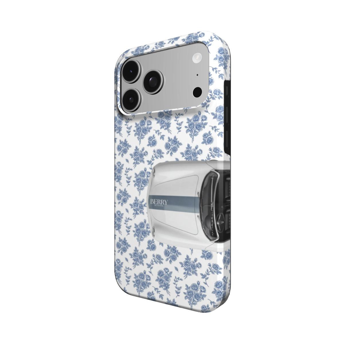 iPhone-deksel med rosemotiv farge: rosarød – Cabriolet Blues