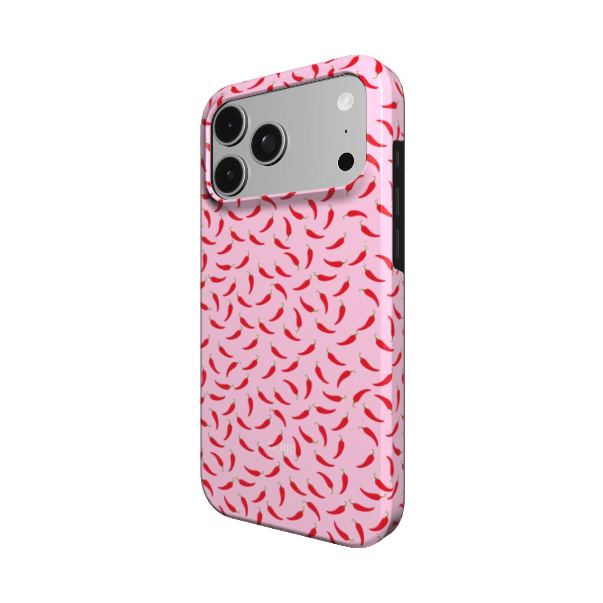 Lyserødt iPhone-cover med dekorativt design, design Spicy