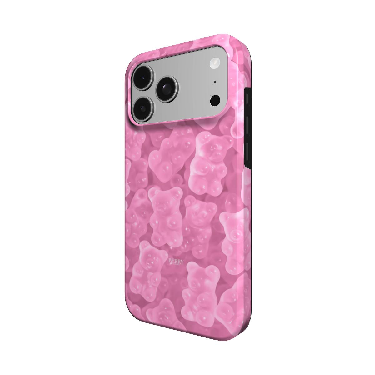 Gummy mobilcover med stilrent design i lyserødt