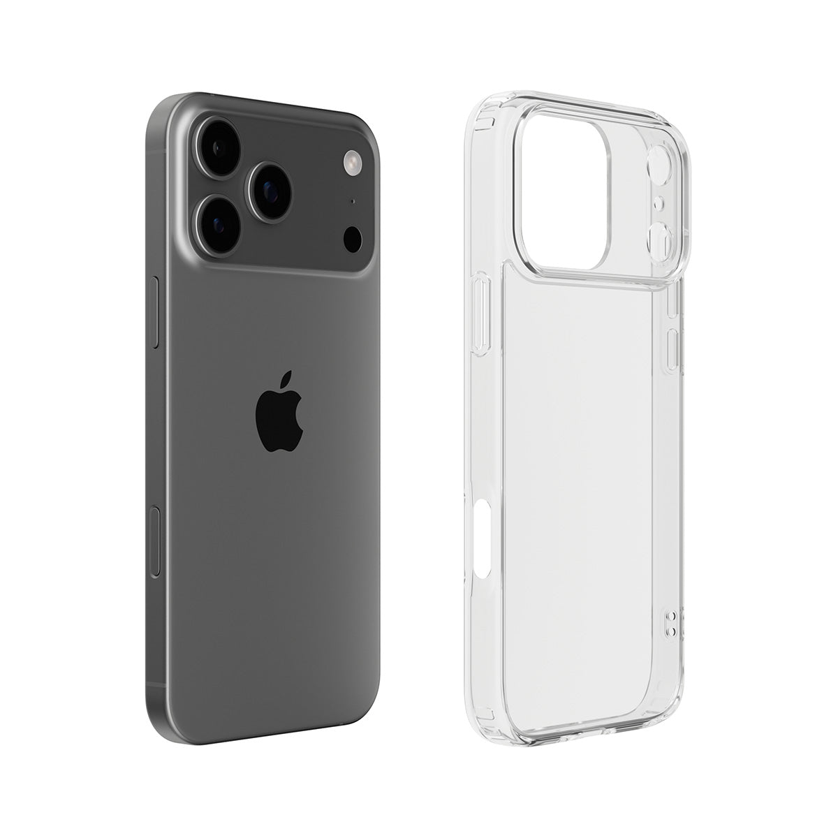 Clear smokey tan transparent phone case with beige and gold accents, showcasing a trendy and feminine aesthetic for a stylish, popular look.