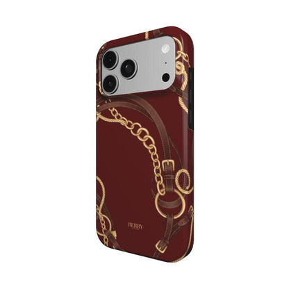 iPhone-Hülle mit dekorativem Design Farbe: Bordeaux – Burgundy Equestrian