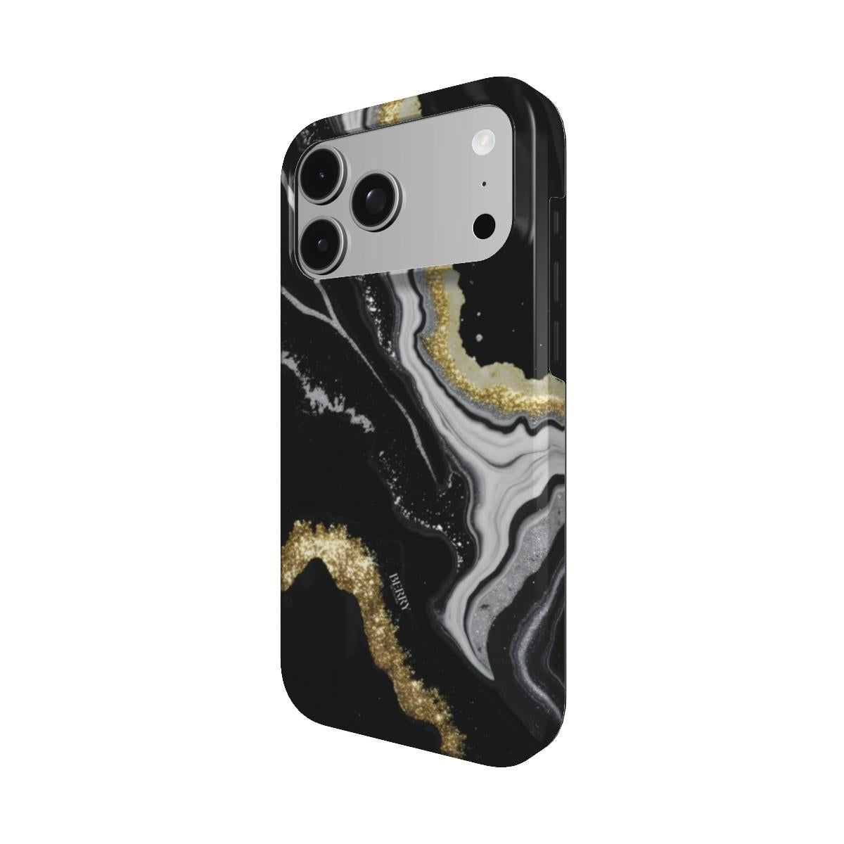 iPhone-skal med glamorös design färg: svart – Midnight Gold