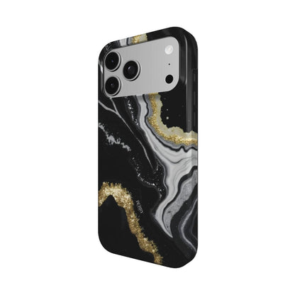 iPhone-skal med glamorös design färg: svart – Midnight Gold