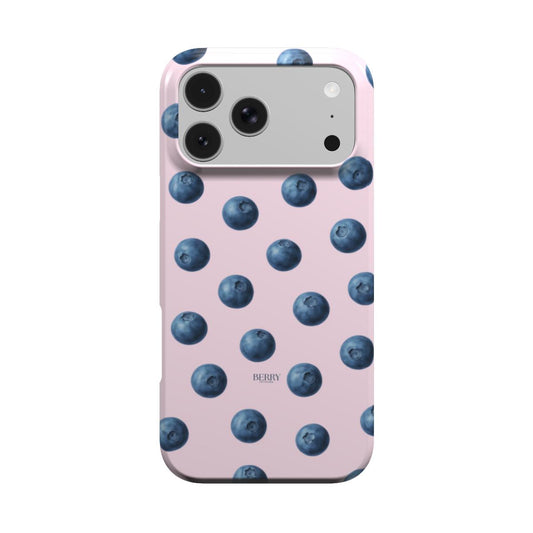 Funda para iPhone con motivo de rosas color: rosa palo – Blueberry Kisses Rose