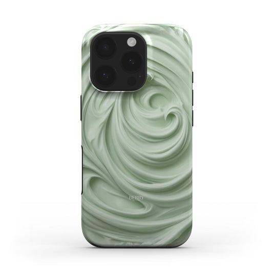 Coque pour iPhone avec design épuré couleur : vert matcha – Creamy Matcha