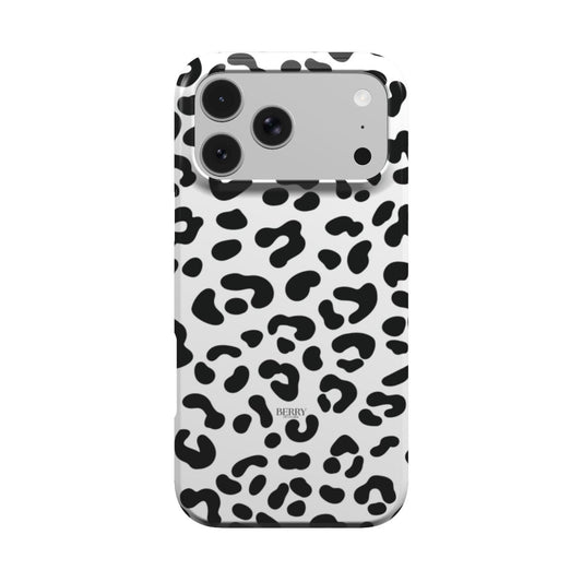 iPhone case with leopard print in white – White Leopard