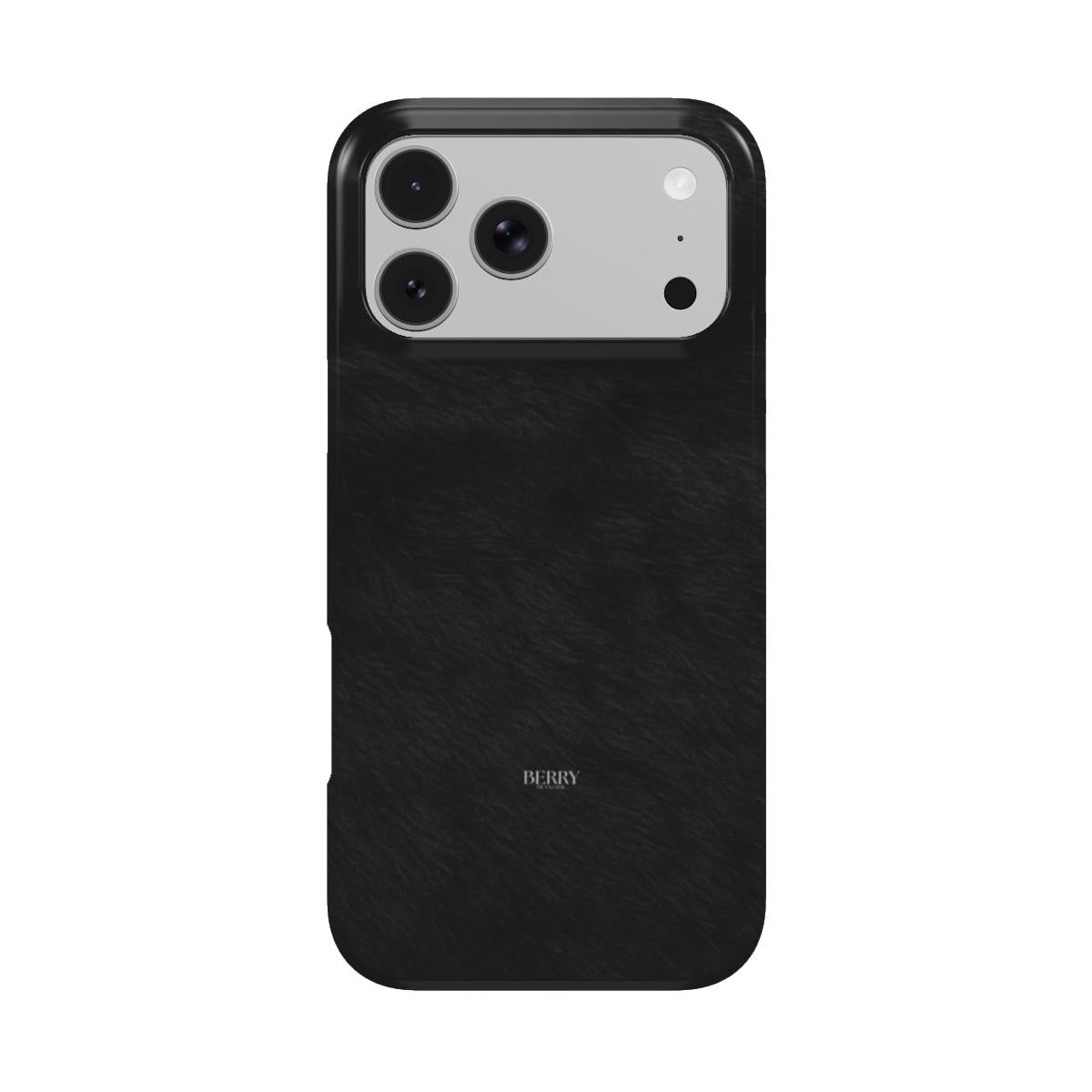 Funda para iPhone con diseño decorativo color: negro – Black Fur
