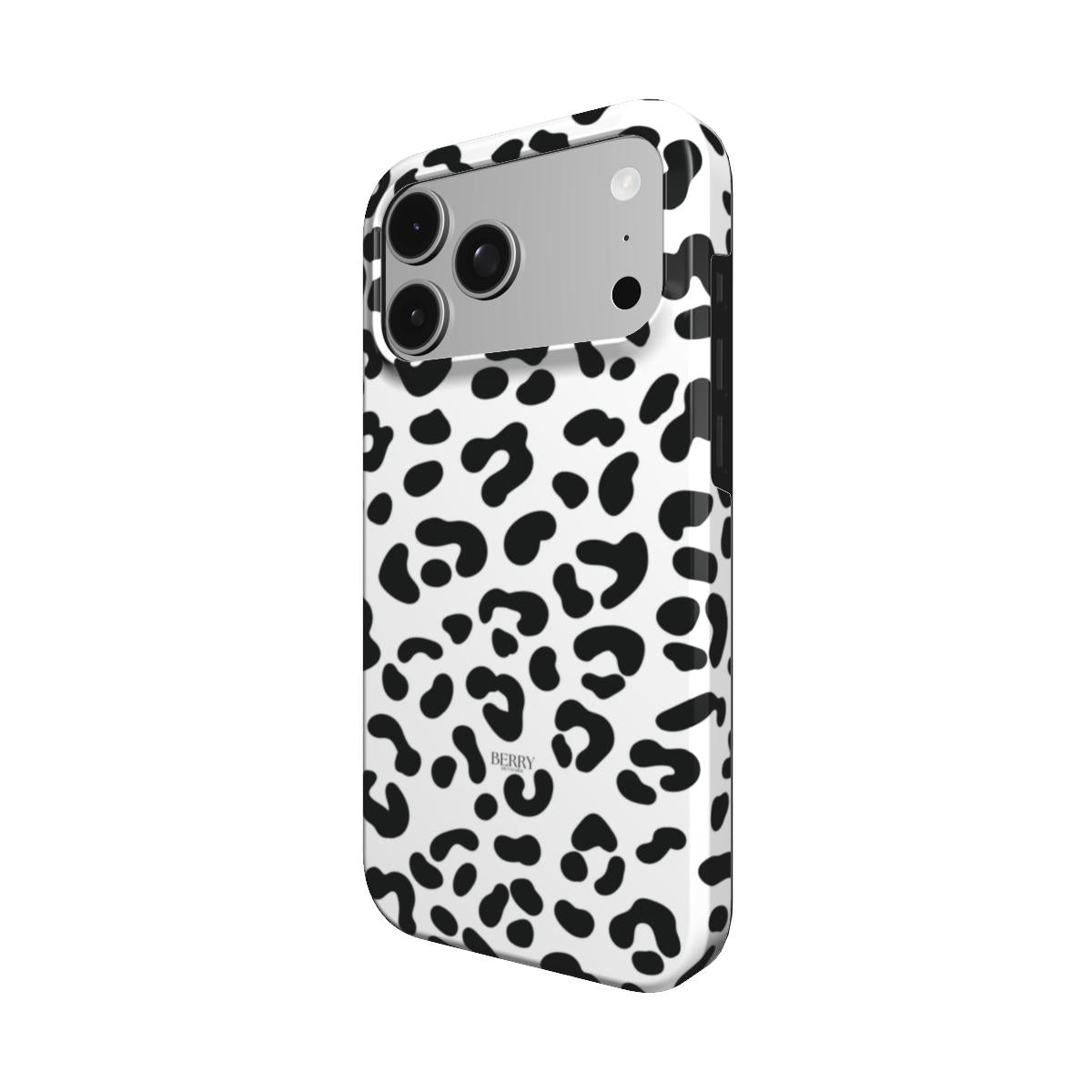 White Leopard mobilcover med leopardprint i hvidt