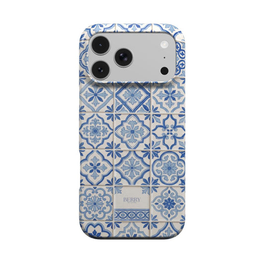 Funda para iPhone con patrón decorativo color: azul – Amalfi Mosaic