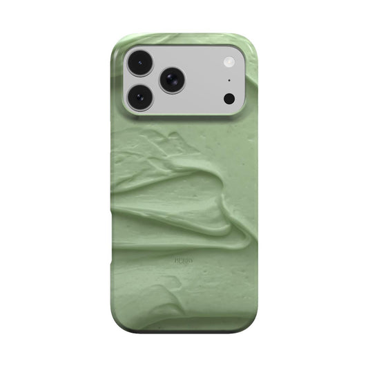 Coque pour iPhone avec motif marbré doux couleur : vert matcha – Buttery Matcha