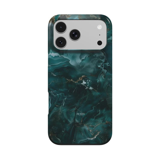Funda para iPhone con patrón de mármol – Emerald Marble Quartz