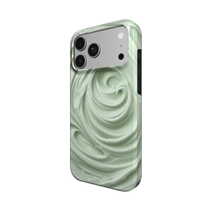 Creamy Matcha mobilcover med stilrent design i matchagrønt