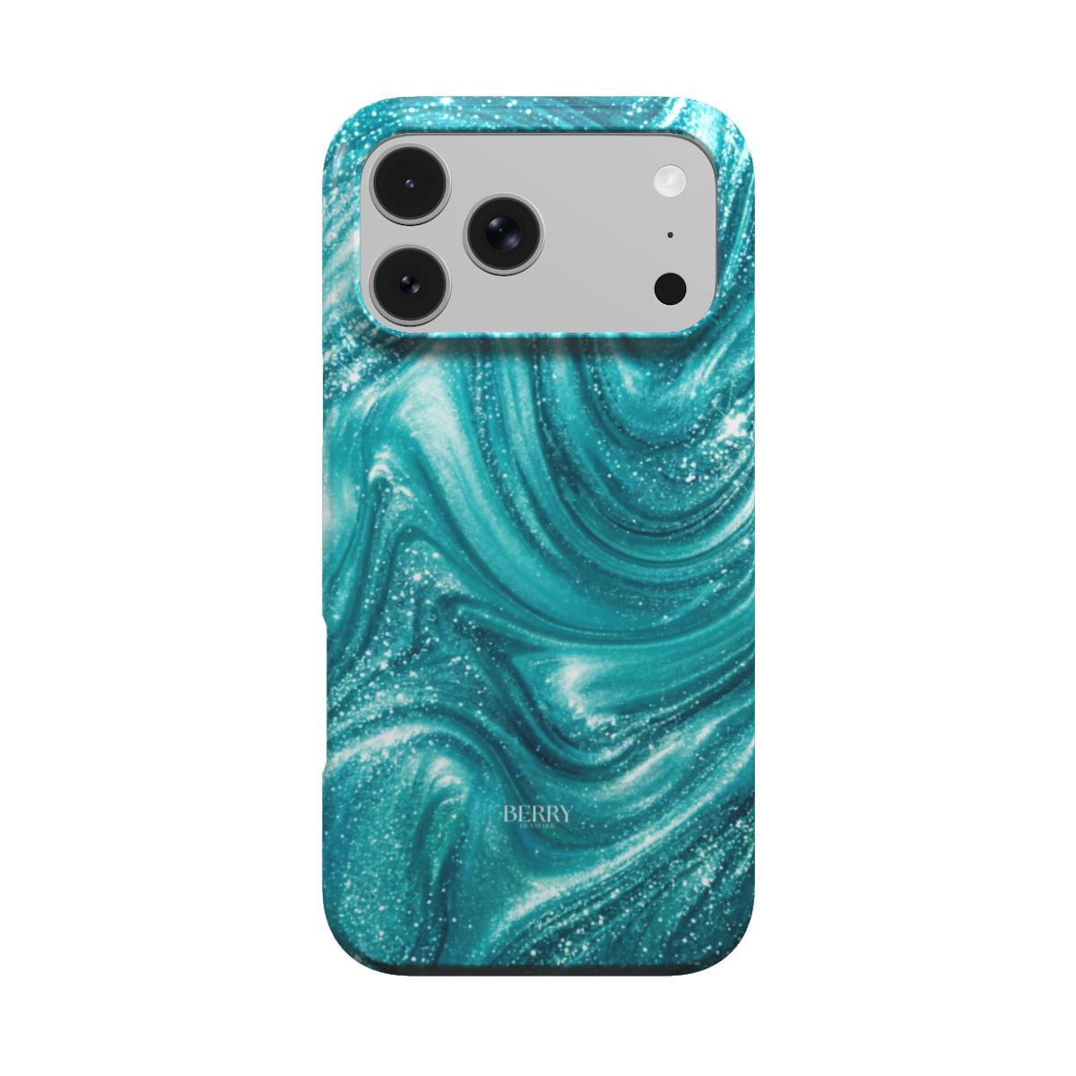 Funda para iPhone con diseño glamuroso color: azul – St. Tropez