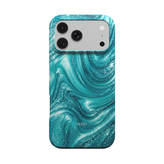 Funda para iPhone con diseño glamuroso color: azul – St. Tropez