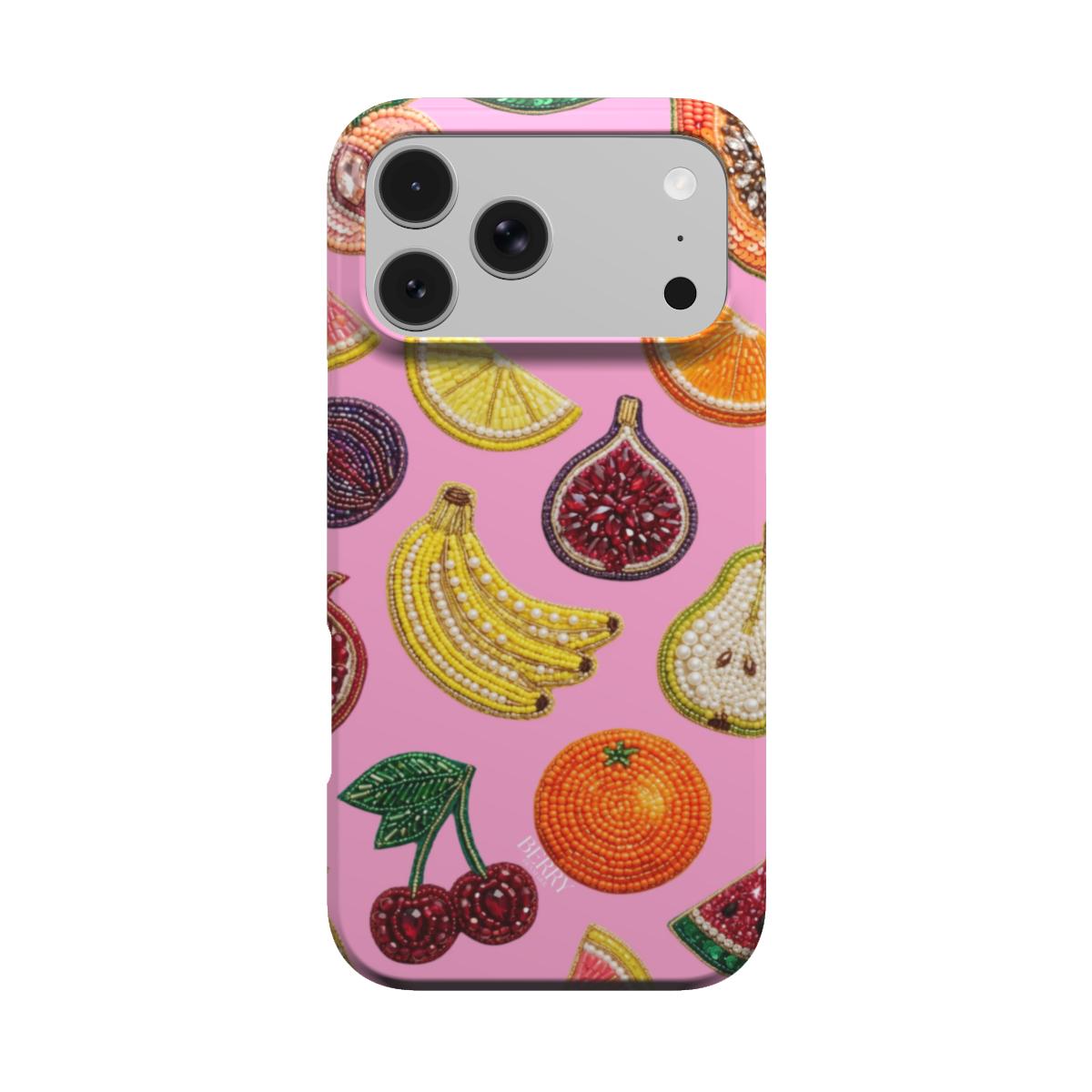 iPhone case with decorative pattern in pink – Amore