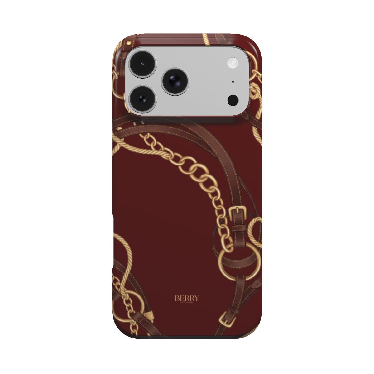 iPhone-Hülle mit dekorativem Design Farbe: Bordeaux – Burgundy Equestrian