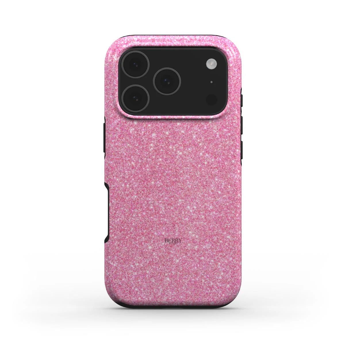 Trendy and feminine pink phone case with sparkling Swarovski crystals, designed for a stylish and beautiful aesthetic that appeals to girly and popular tastes.