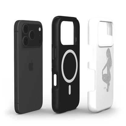Minimalist phone case set in silver, gray, white, and multicolor tones, featuring a trendy and feminine style for an aesthetic and popular look.