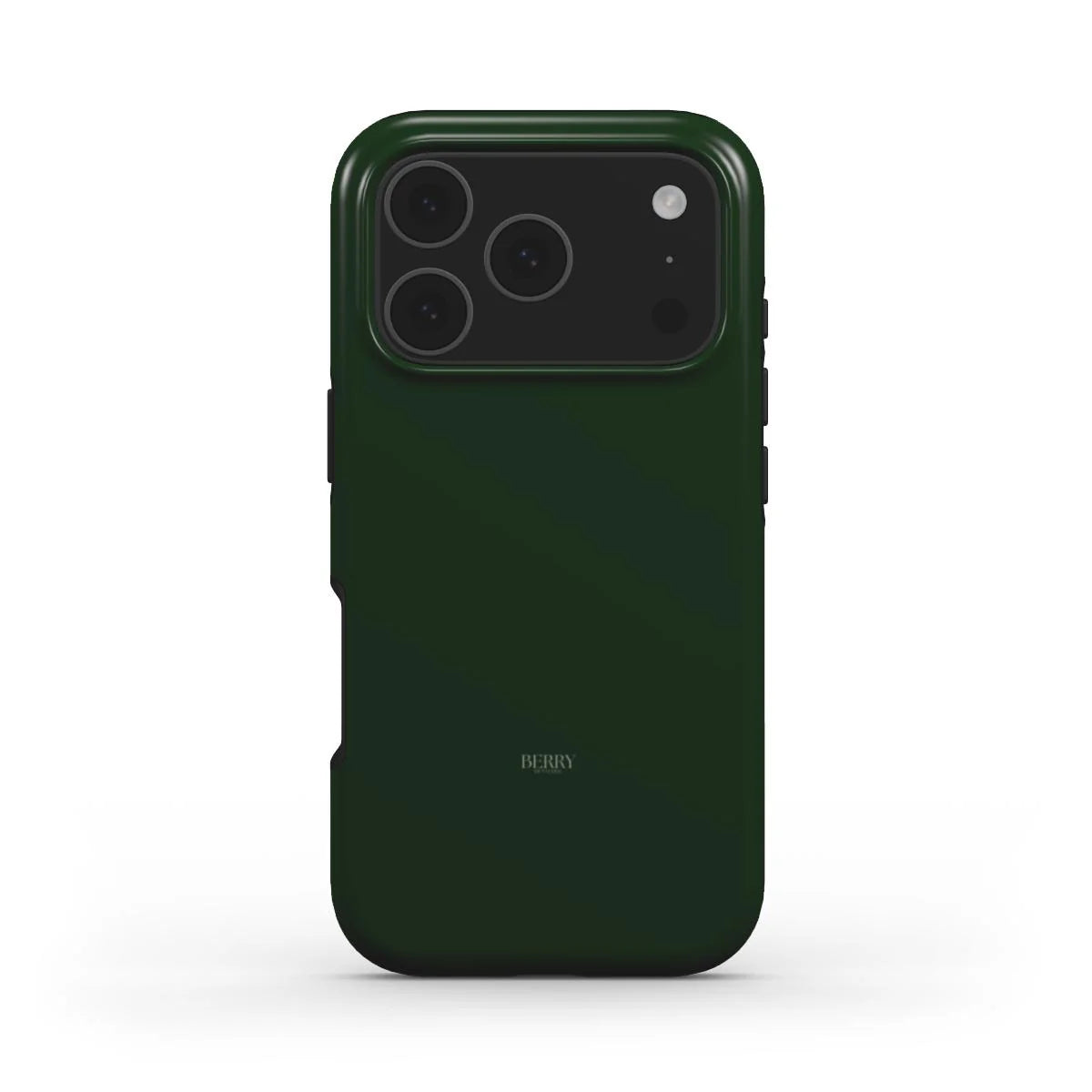 Trendy deep green phone case with a sleek feminine design, offering stylish protection for a modern and beautiful look.