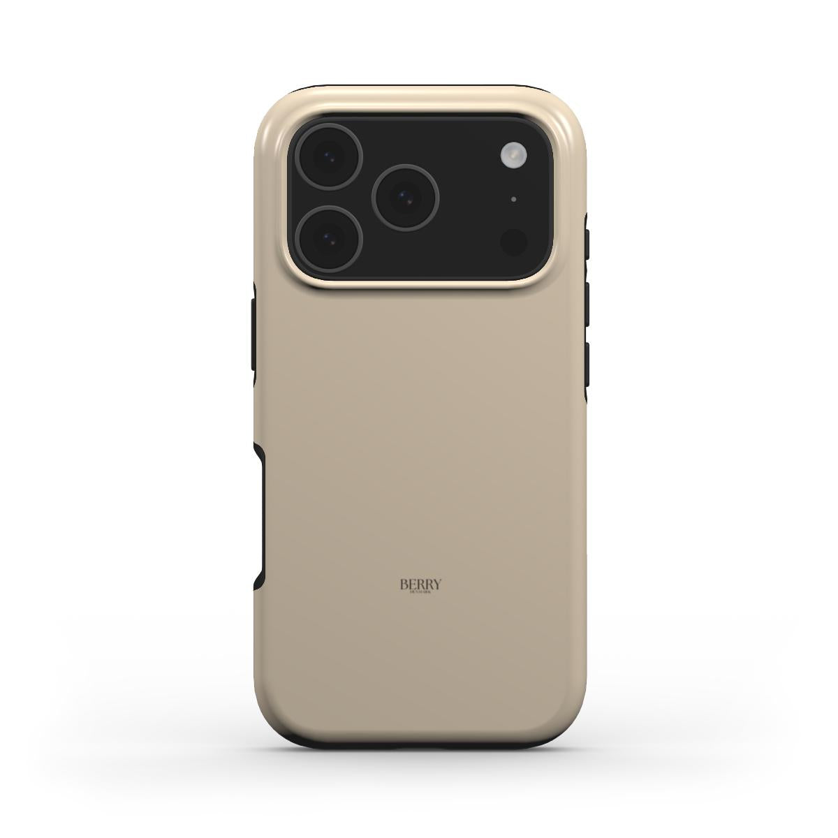 Beige trendy phone case with a sleek minimalist design offering feminine elegance and popular aesthetic for everyday stylish protection.
