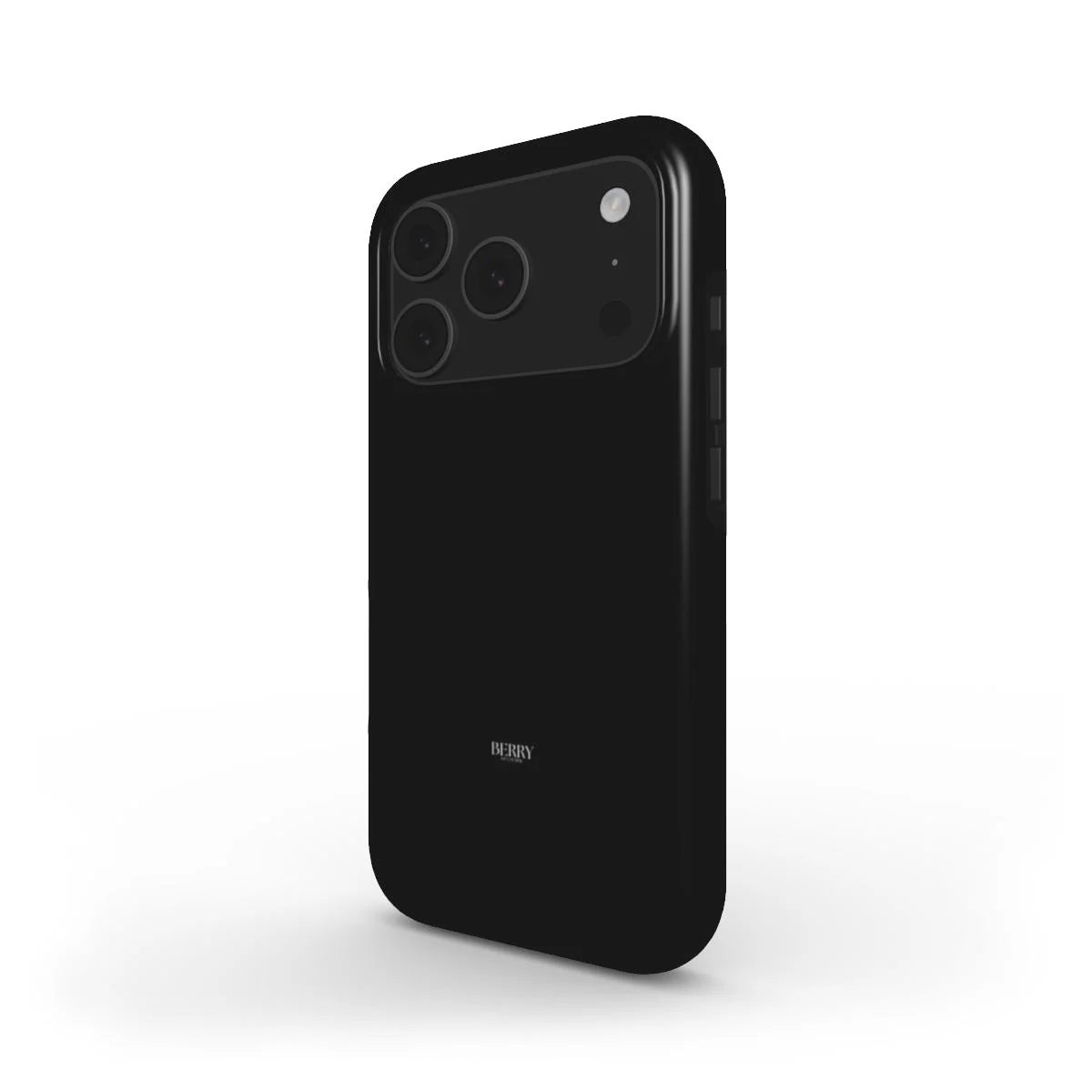 Trendy black phone case with a sleek, minimalist design offering elegant protection for phones, perfect for a girly, feminine style statement.