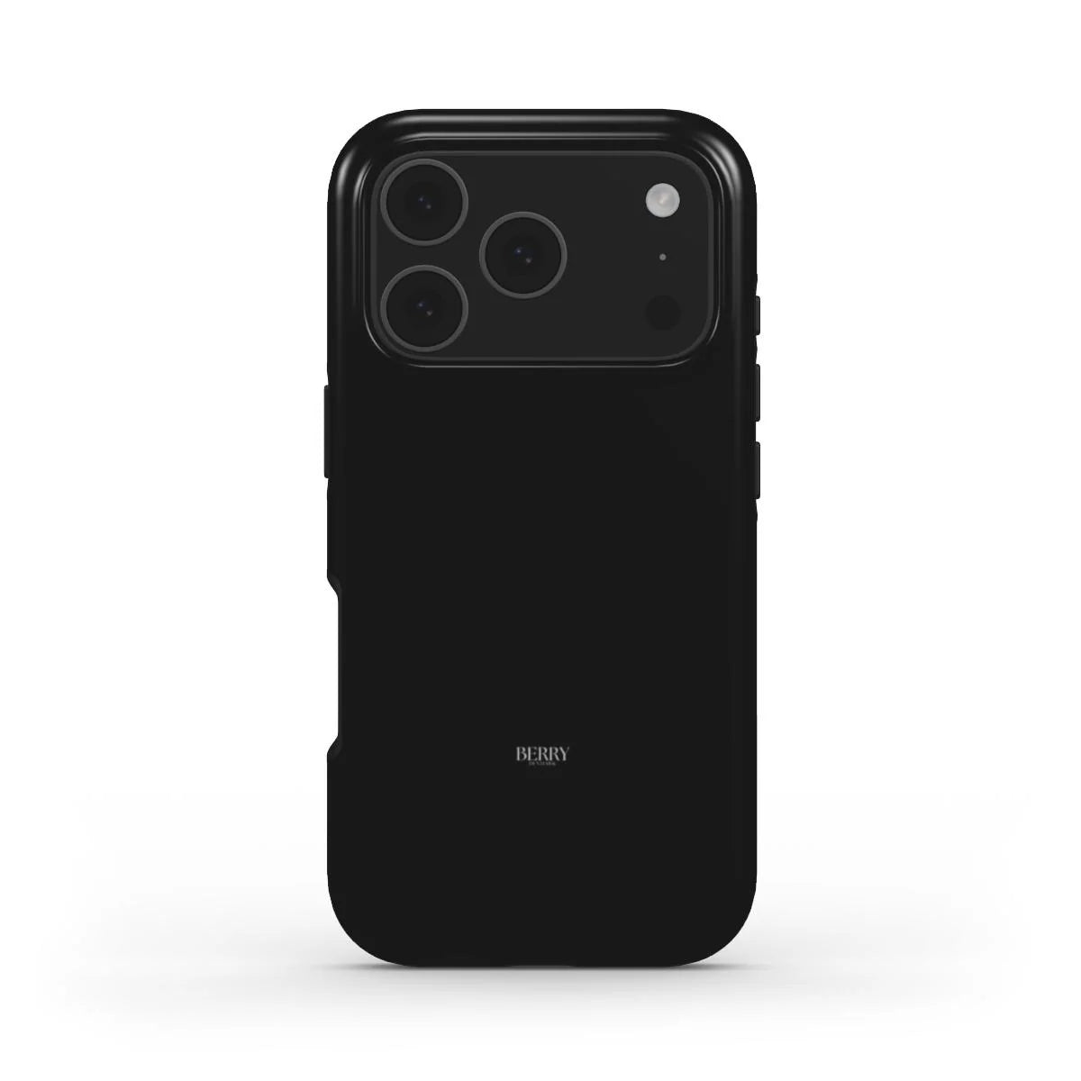 Sleek and trendy black phone case with a minimalist design, offering a feminine and popular look for a stylish, aesthetic phone accessory.