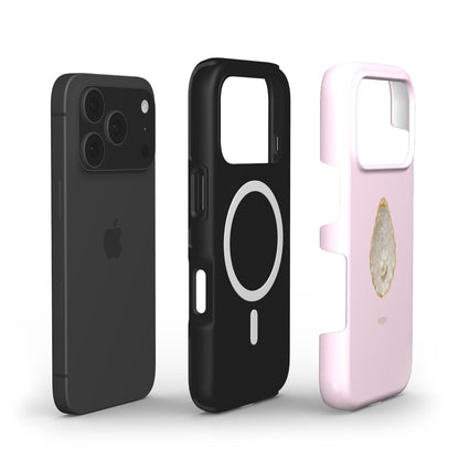 Trendy Girly pink phone case with pearly rose design offering a feminine and aesthetic look, perfect for that popular stylish accessory vibe.