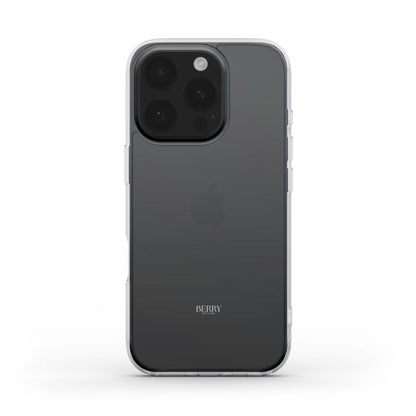 Clear minimalist phone case in Klar color showcasing sleek and trendy feminine design for stylish and popular everyday use.