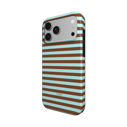 iPhone case with stripes in blue – Blueberry Cookie