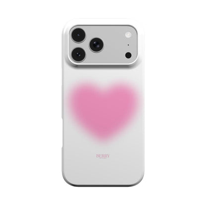 Funda para iPhone con motivo de corazón color: rosa – Blurry Heart
