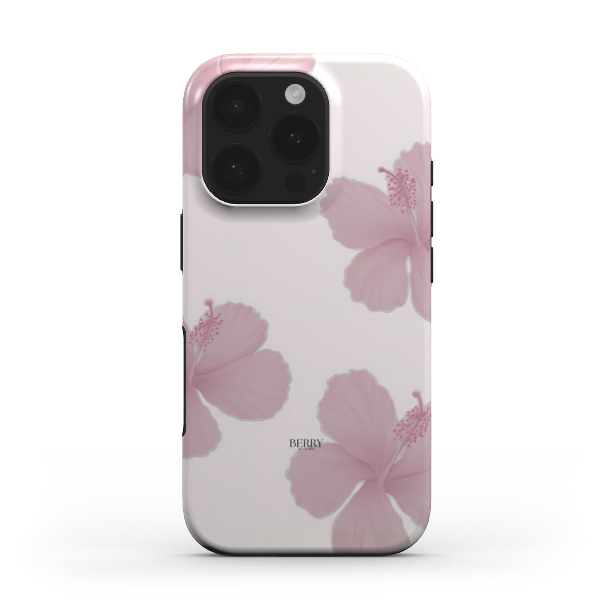 Trendy soft pink floral phone case with elegant feminine design, featuring delicate blooms for a beautiful and popular aesthetic.