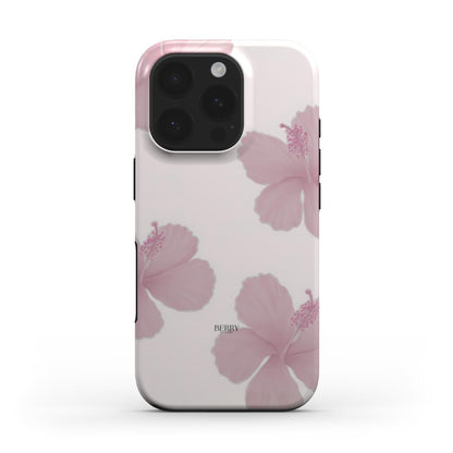 Trendy soft pink floral phone case with elegant feminine design, featuring delicate blooms for a beautiful and popular aesthetic.