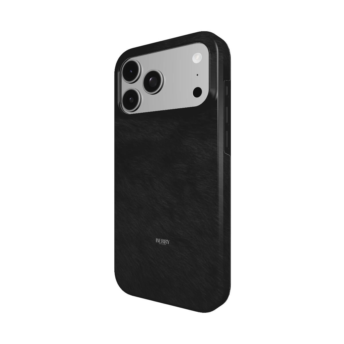 Funda para iPhone con diseño decorativo color: negro – Black Fur