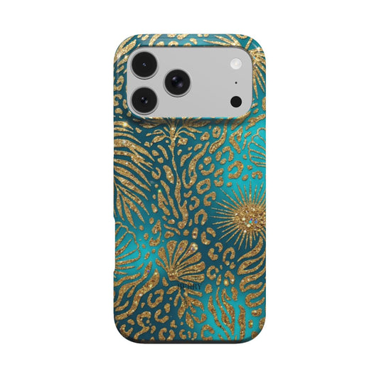 Funda para iPhone con diseño glamuroso color: azul – Euro 00's