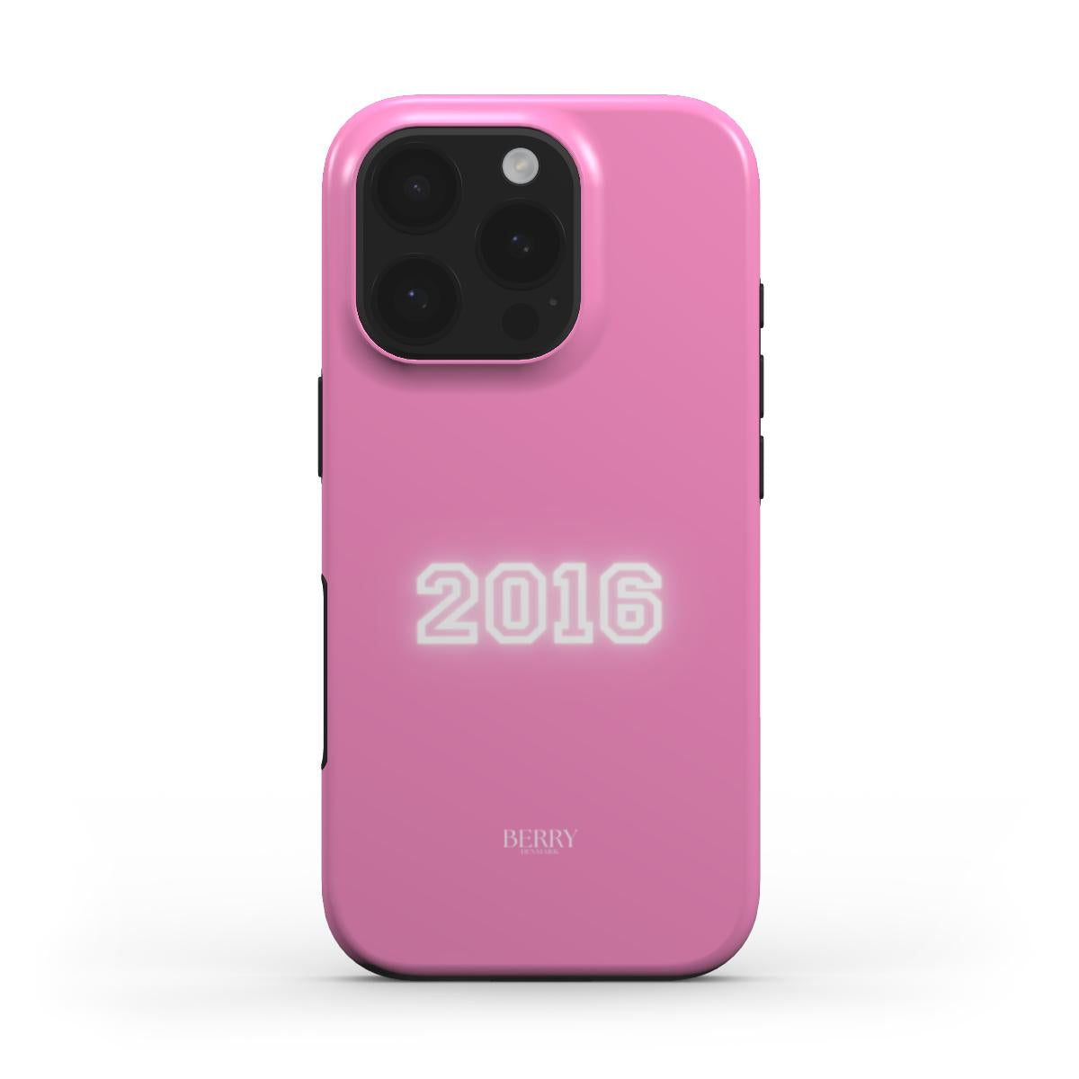 Trendy pink phone case with a chic 2016 design, featuring a girly and feminine aesthetic perfect for a stylish, popular look.