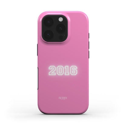 Trendy pink phone case with a chic 2016 design, featuring a girly and feminine aesthetic perfect for a stylish, popular look.