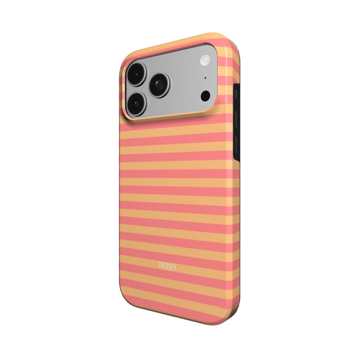 Peach – ピンクのストライプのiPhoneケース