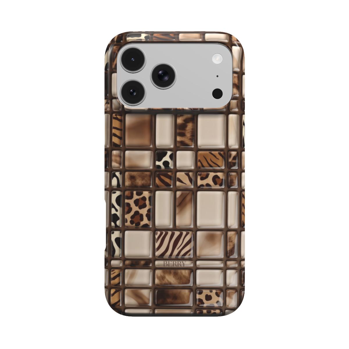 iPhone-skal med leopardmönster – Glass Cat iPhone MagSafe