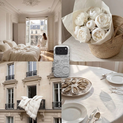iPhone case with decorative pattern – Ivory Stucco
