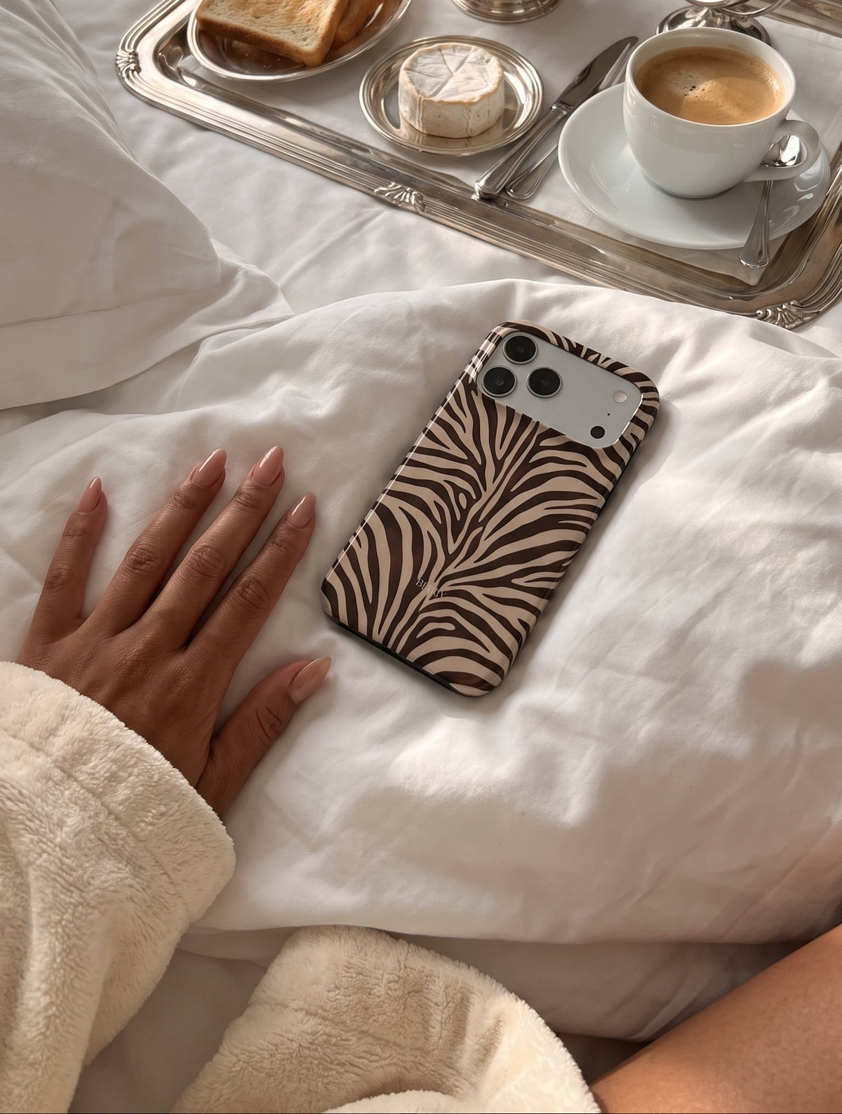 iPhone-deksel med stilrent design farge: brun – Cocoa