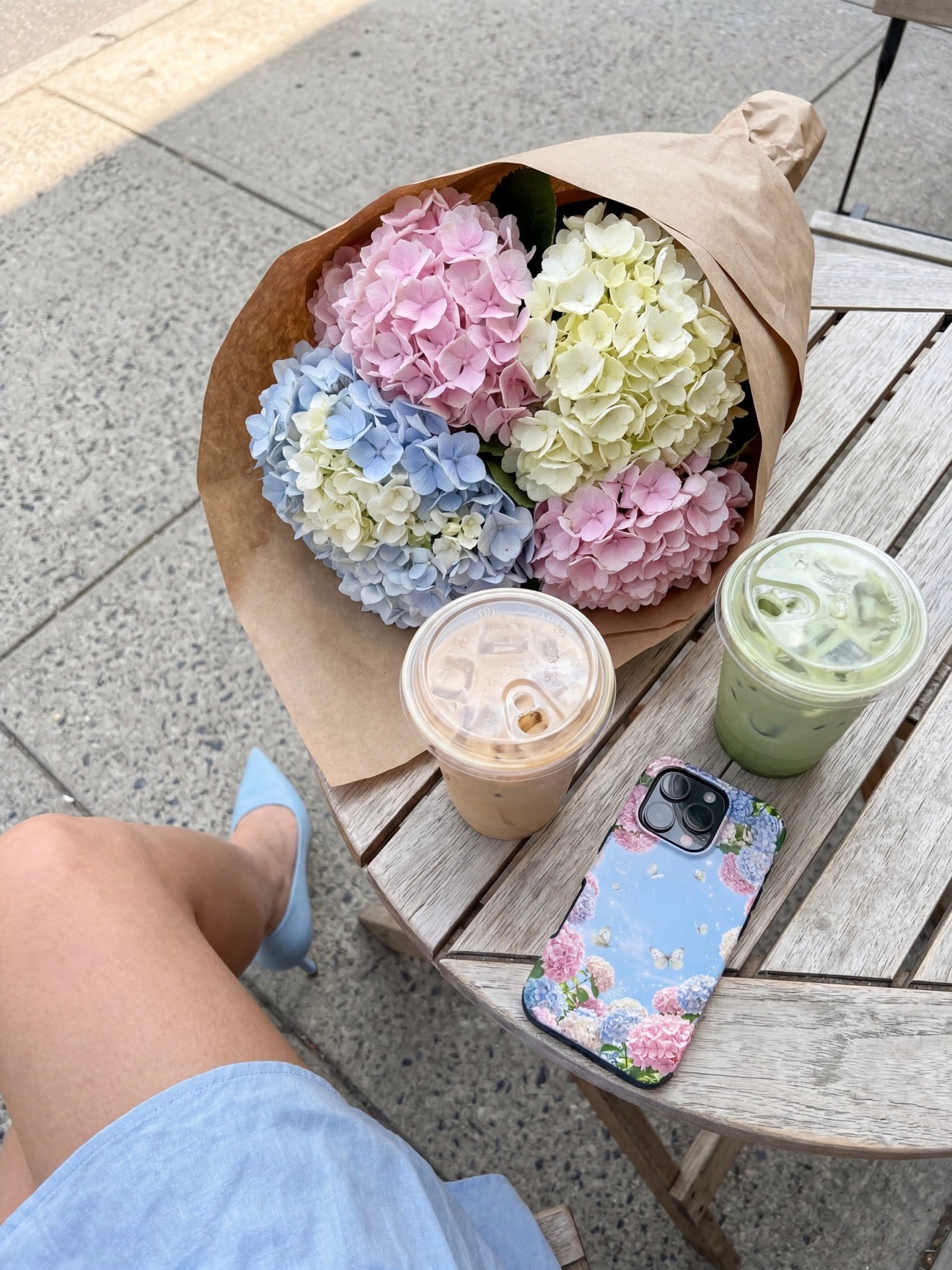 Berry Denmark Hamptons Butterflies hydrangea butterfly iPhone case picnic with ice cream and flowers