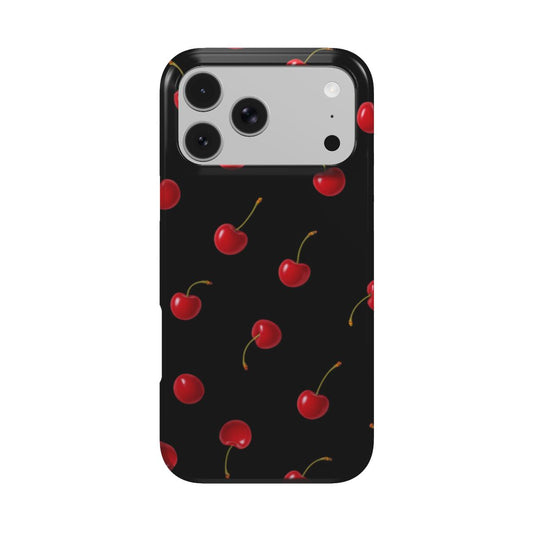 Θήκη iPhone με μοτίβο κερασιών – Cherry Kisses Midnight