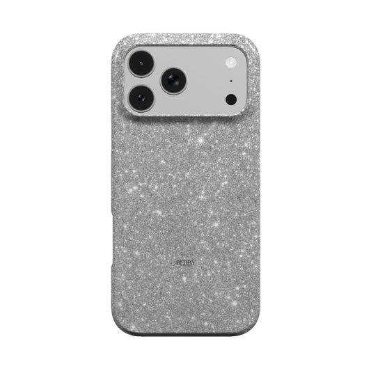Θήκη iPhone με λαμπερό σχέδιο χρώμα: ασημί – Silver Glam