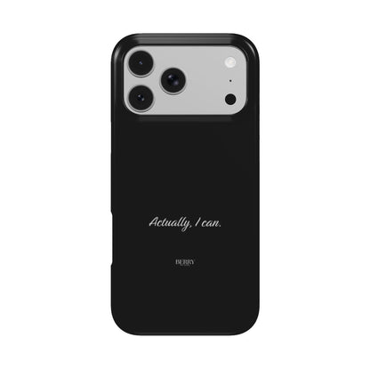 Coque pour iPhone avec design décoratif – Actually, I Can Midnight